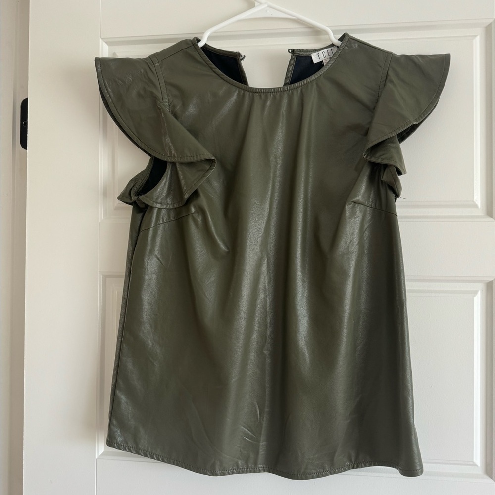 Faux Leather Top